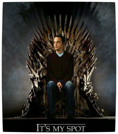 Sheldon Cooper Claims the Iron Throne with "It's My Spot 
