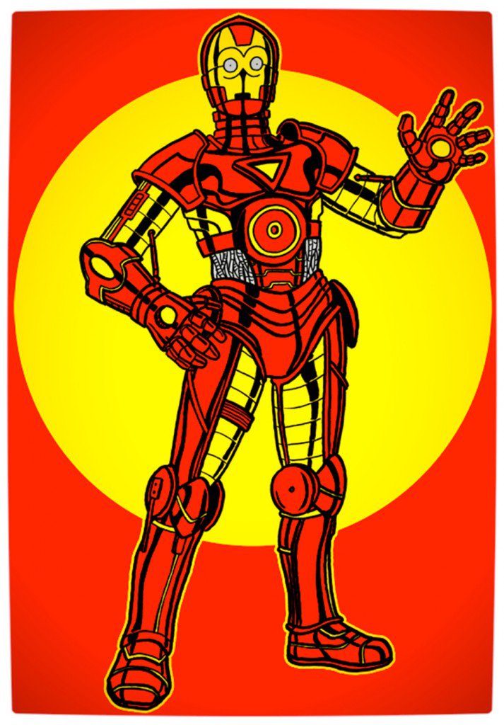 Vamers - Humour - C3PO Wants to be Iron Man - Poster