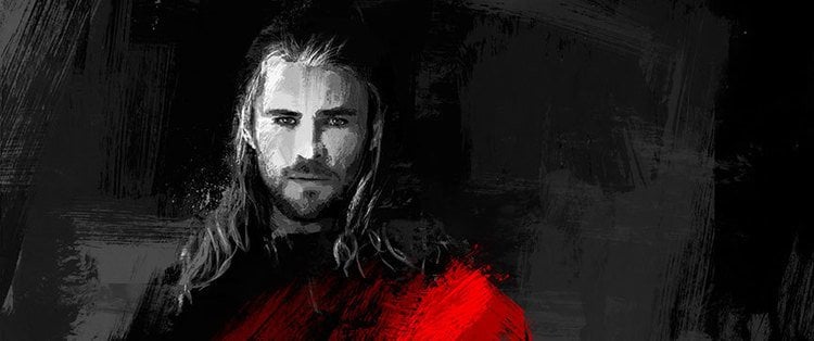 Vamers - Artistry - Thorsday - Enjoy the End Credits Artwork for 'Thor- The Dark World' on Thorsday - Thor Portrait