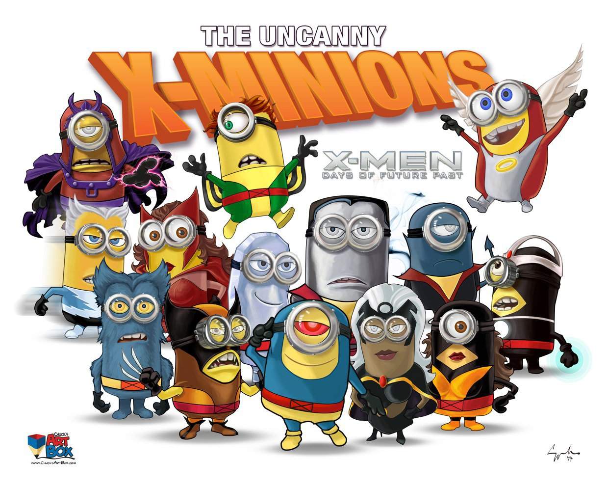 Vamers - Artistry - X-MINIONS Days of Future Past - Despicable Me Minions as X-MEN - Full Roster of Uncanny X-MEN