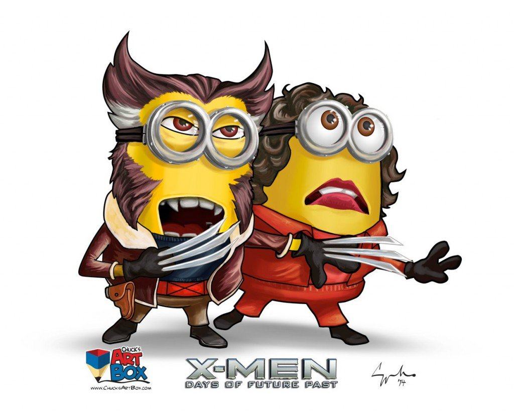 Vamers - Artistry - X-MINIONS Days of Future Past - Despicable Me Minions as X-MEN - Wolverine and Jean Grey