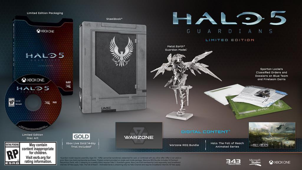 Vamers - FYI - Gaming - Halo 5 - Guardians Limited Collector's Edition Detailed and Where to Buy - Halo 5 Guadrians Limited Edition Details