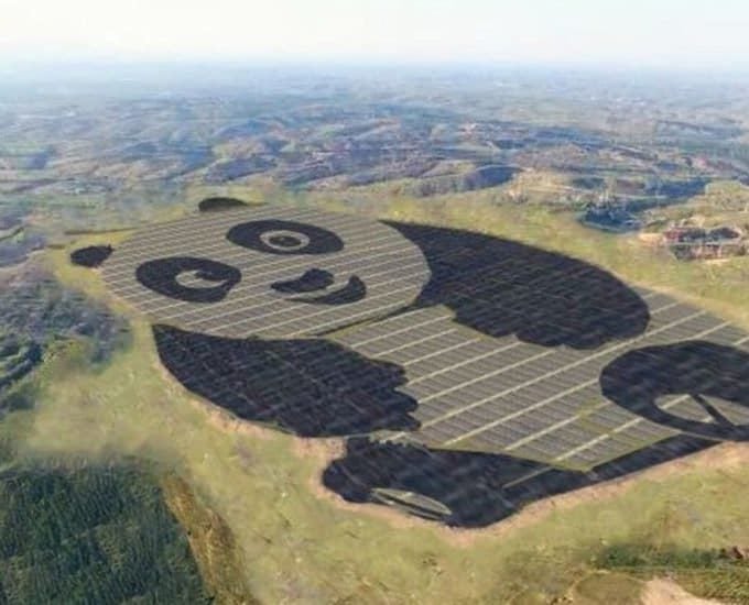 China's Panda Shaped Solar Farm Mixes Creativity with Technology