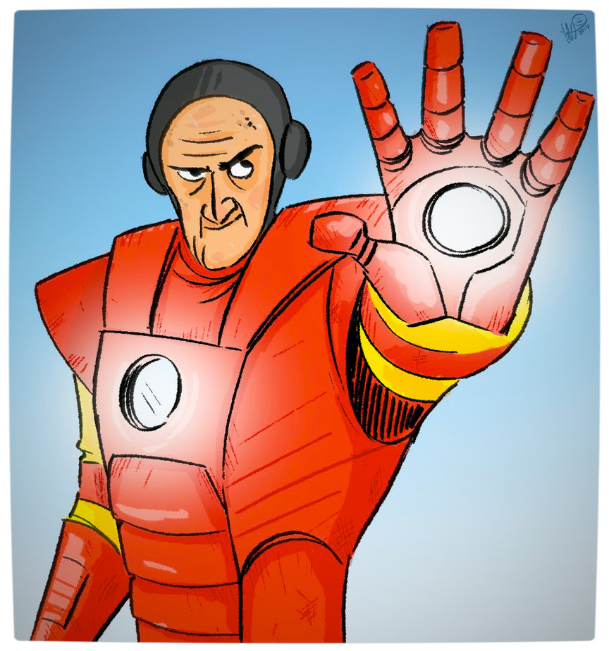 Vamers - Geekosphere - Artistry - Old Superheroes - Heroes in in their Golden Years - Art by Lelpel - Iron Man