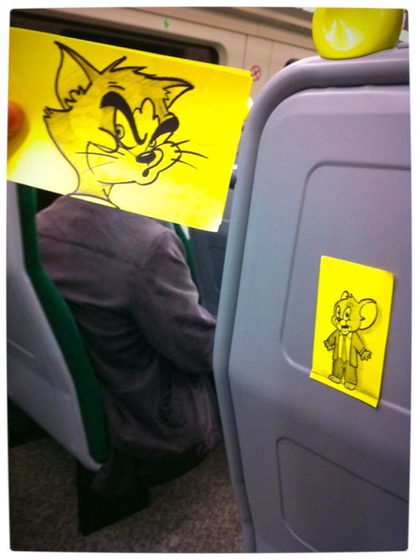 Vamers - Artistry - Illustrator Turns Fellow Commuters Into Cartoon Characters - October Jones - Joe Butcher - Tom and Jerry
