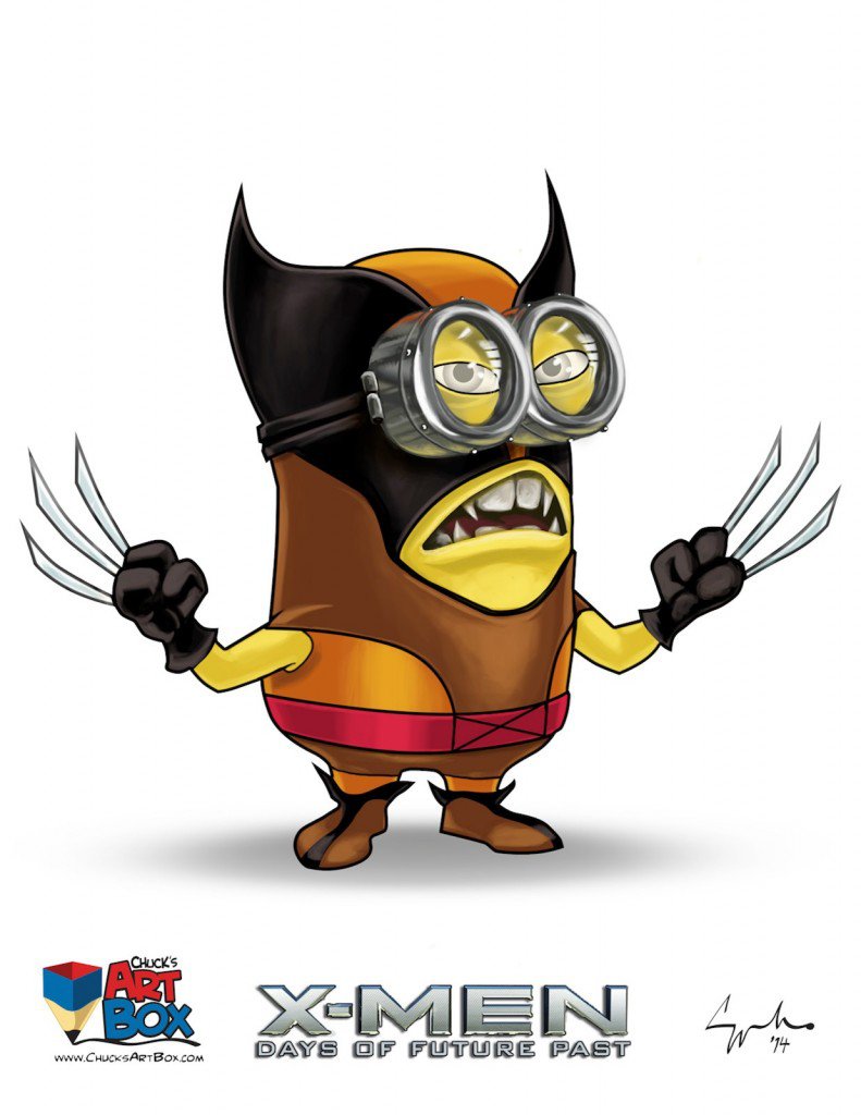 Vamers - Artistry - X-MINIONS Days of Future Past - Despicable Me Minions as X-MEN - Wolverine