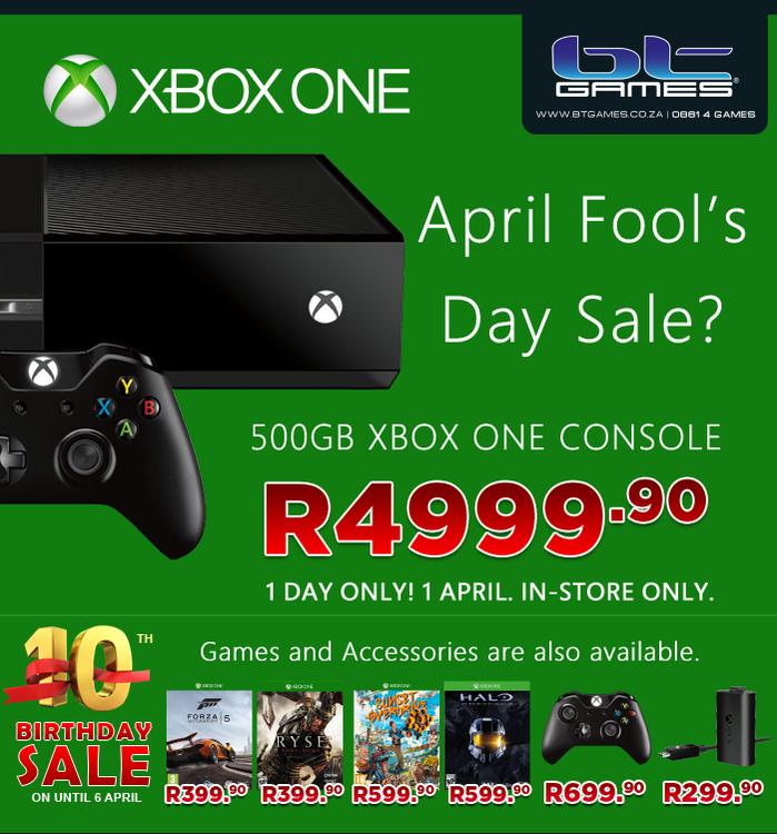 Vamers - FYI - BT Games Stores - Xbox One April Fool's Special - R4999