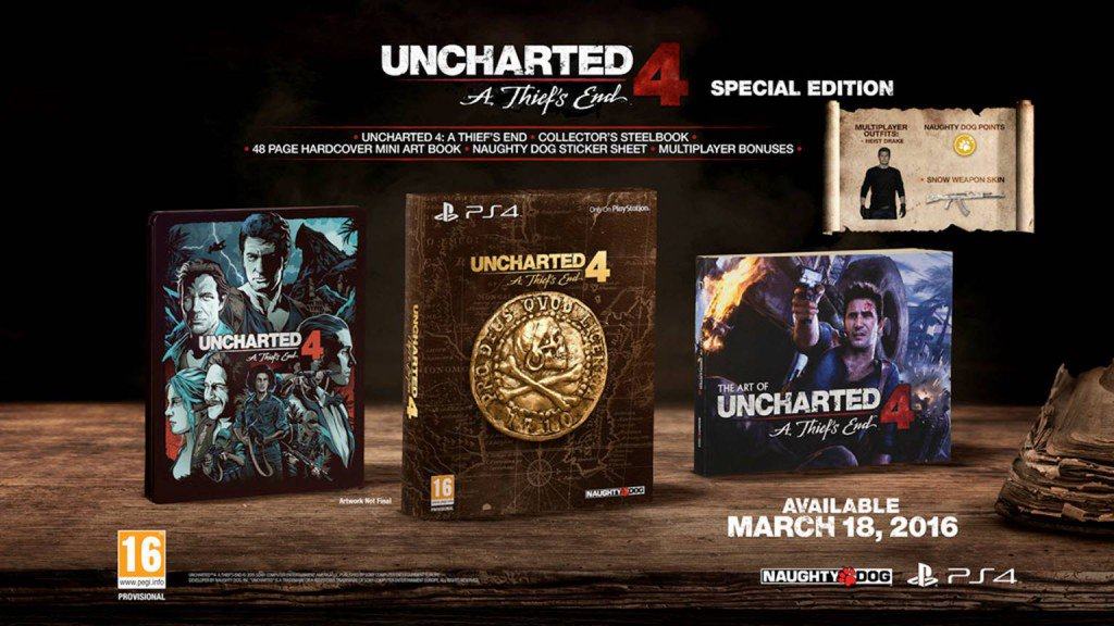 Vamers - FYI - Gaming - Uncharted 4 Release Date Announced and Collector's Editions Detailed - Special Edition